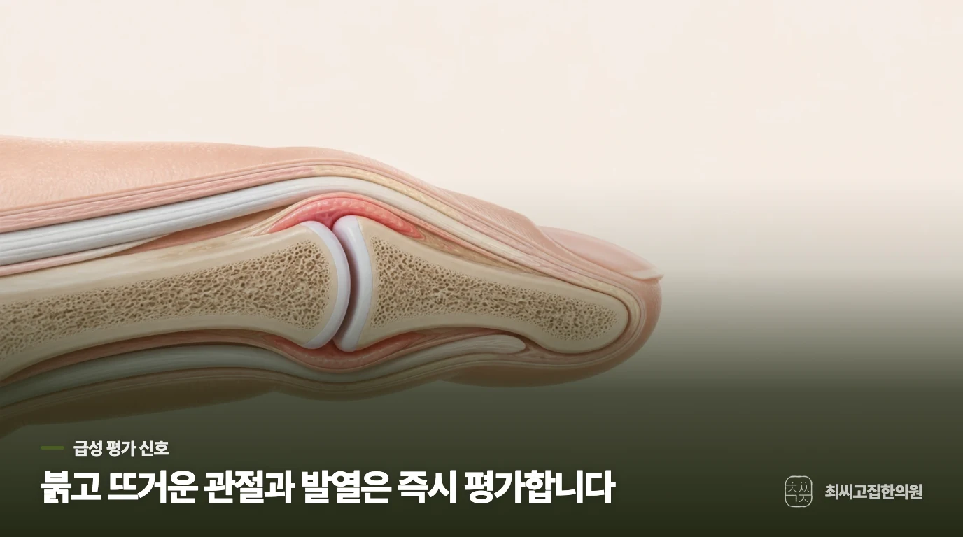 반복되는 붓기는 언제 평가를 서둘러야 할까요?