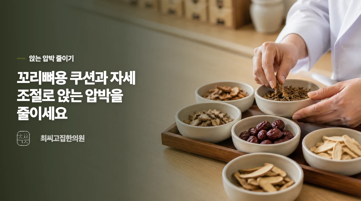 꼬리뼈가 눌릴 때는 앉는 자세를 어떻게 바꿀까요?