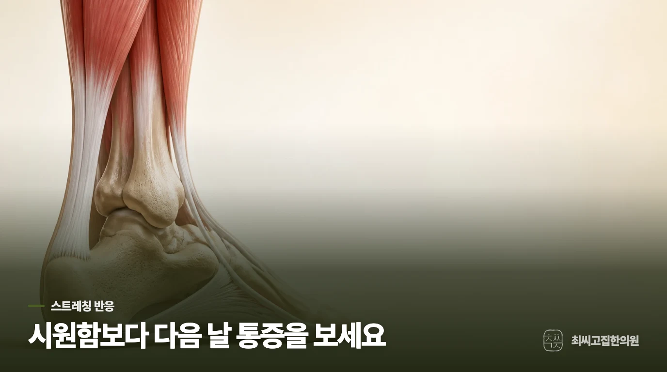 종아리를 늘리는데 뒤꿈치가 더 아픈 이유