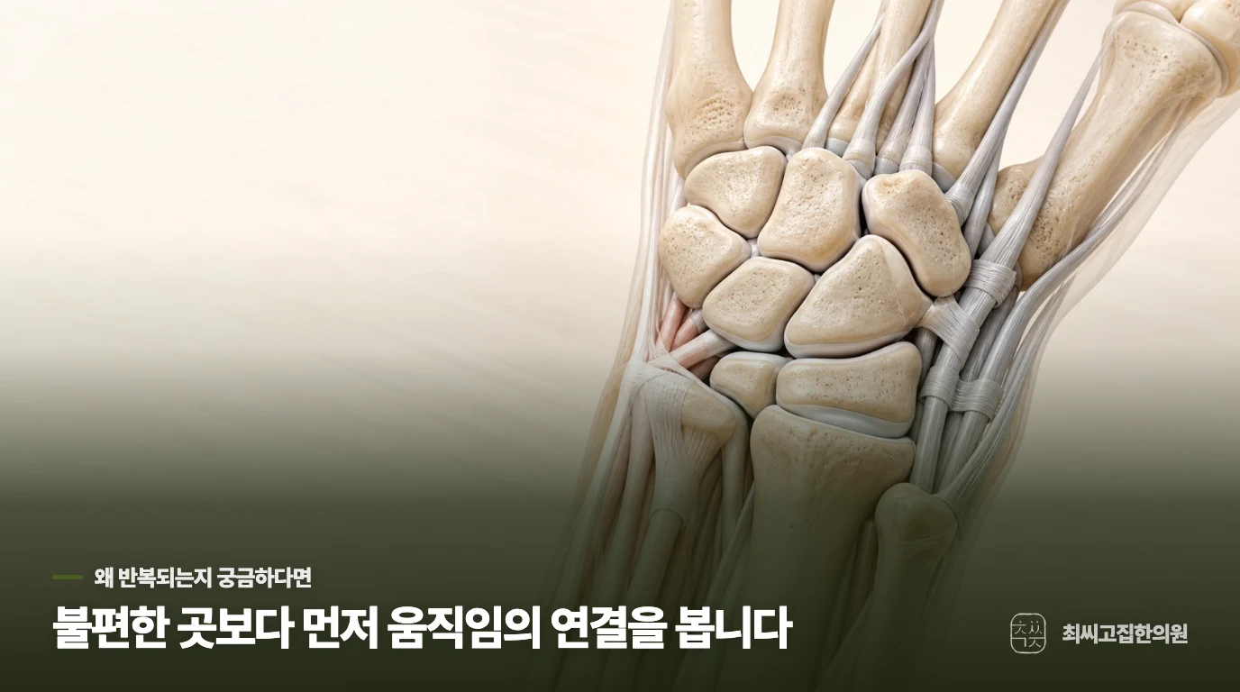 엄지 쪽이 아프고 물건을 잡을 때 더 아픈 이유