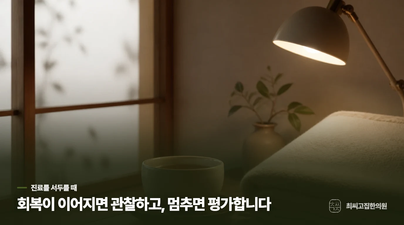 물·소변·호흡이 달라지면 상태 평가가 앞섭니다