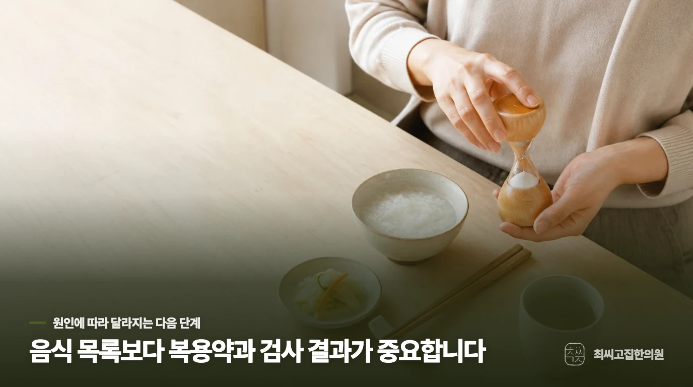 음식보다 헬리코박터와 복용약을 묻는 이유