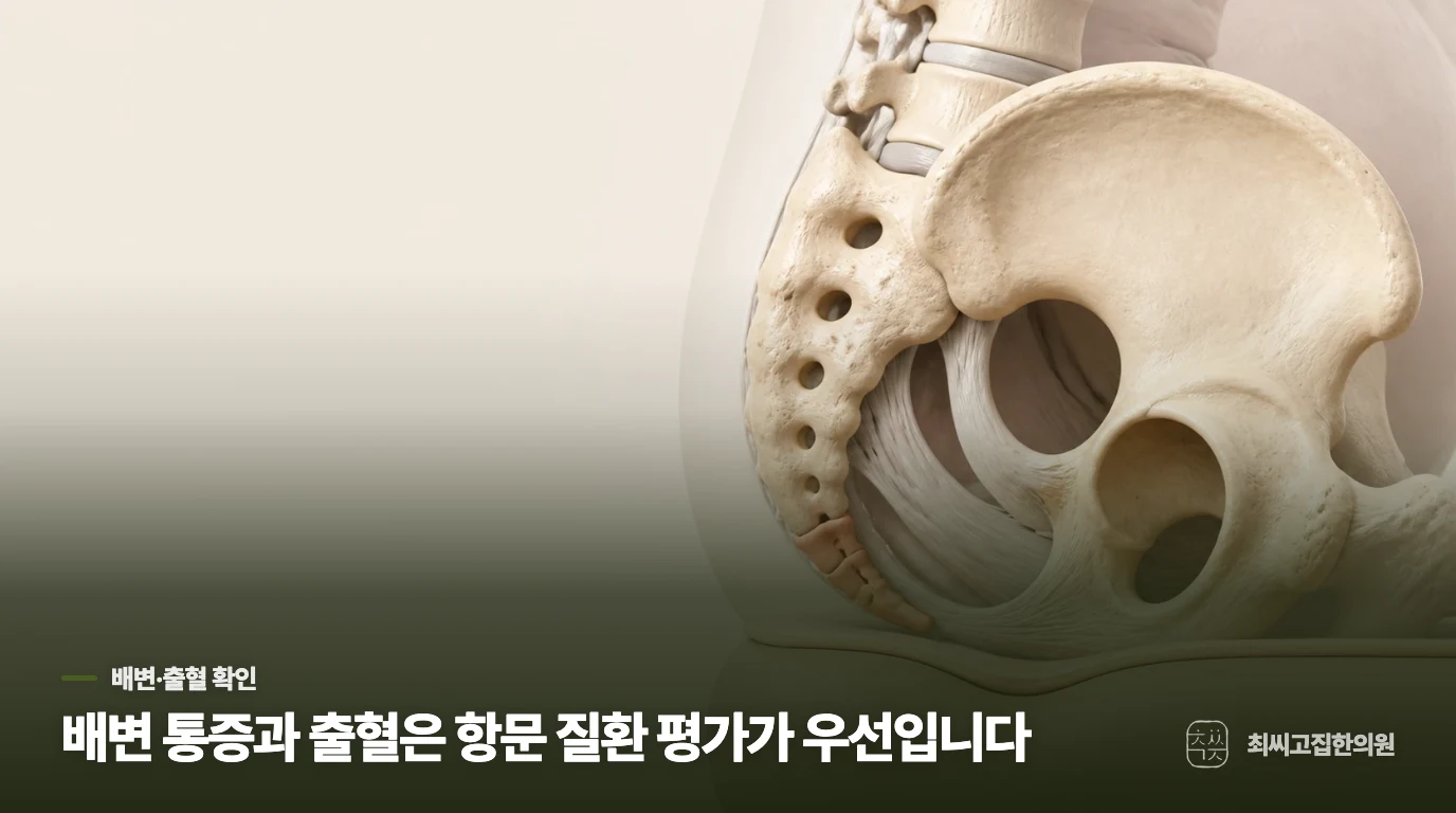 배변 통증·출혈·덩이감은 왜 따로 평가해야 할까요?