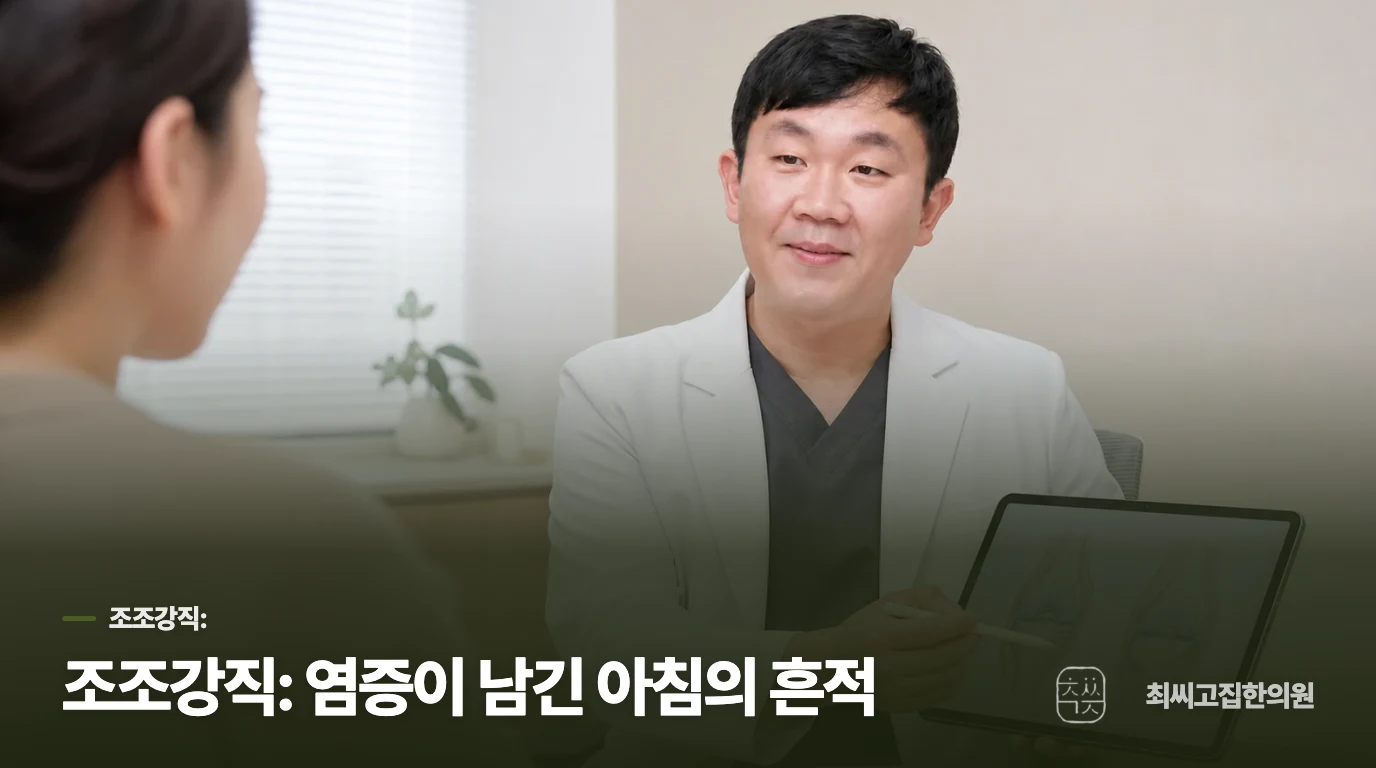 조조강직: 염증이 남긴 아침의 흔적