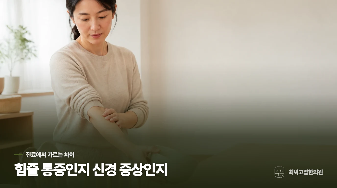 팔꿈치 통증과 손 저림은 같은 문제로 보지 않습니다