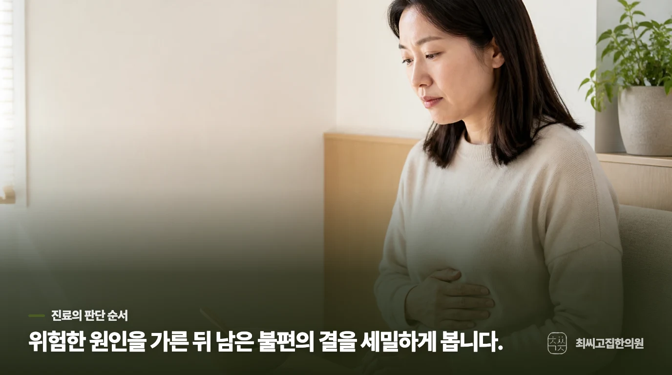 진료실에서는 통증의 앞뒤를 묻습니다
