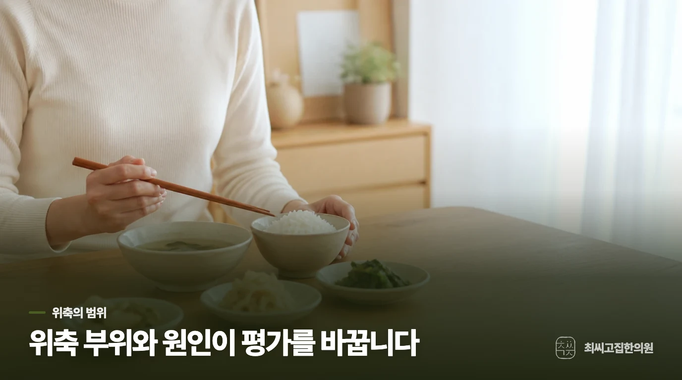 위축의 위치와 원인이 평가 순서를 바꿉니다