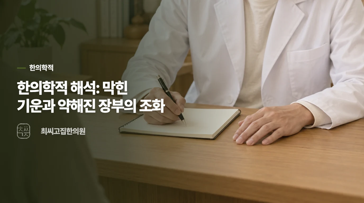 한의학적 해석: 막힌 기운과 약해진 장부의 조화