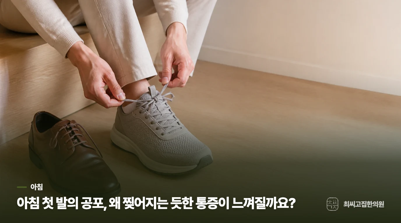 아침 첫 발의 공포, 왜 찢어지는 듯한 통증이 느껴질까요?