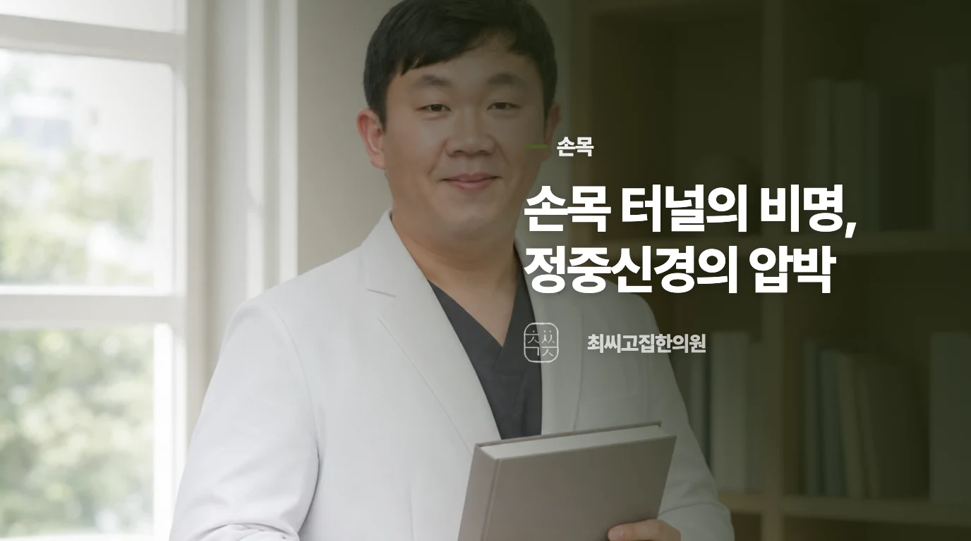 손목 터널의 비명, 정중신경의 압박